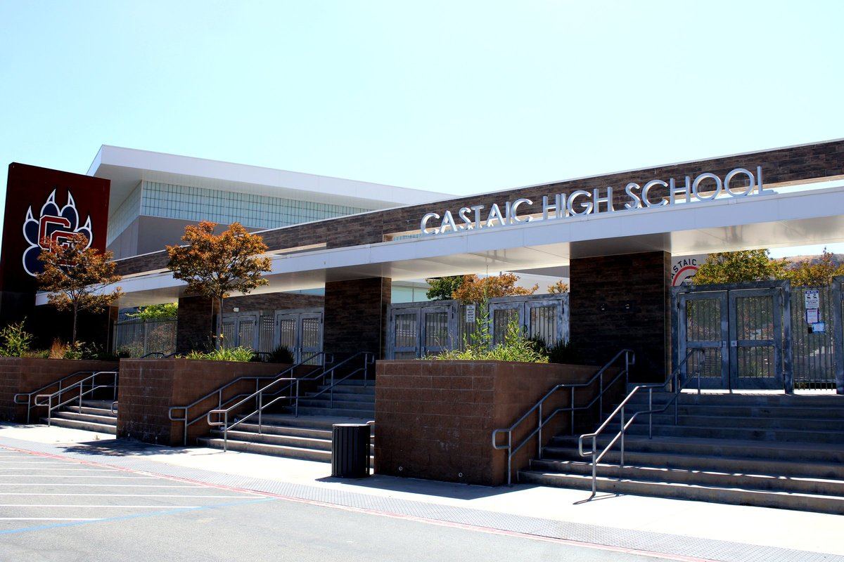 Castaic High School entrance sign, Castaic, Santa Clarita