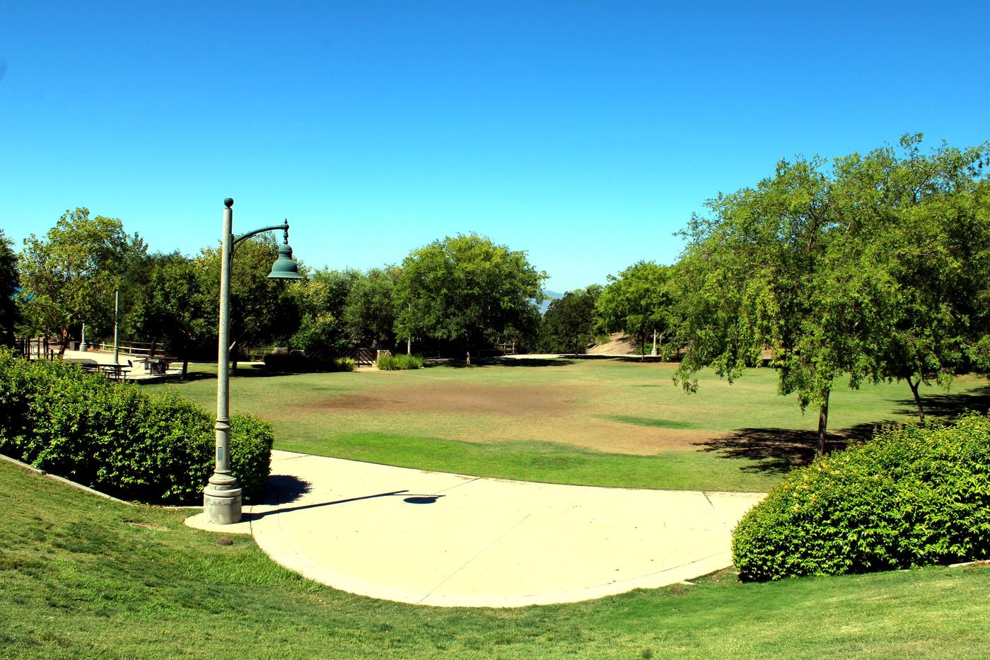 Todd Longshore Park lawn and walking path, Canyon Country, Santa Clarita