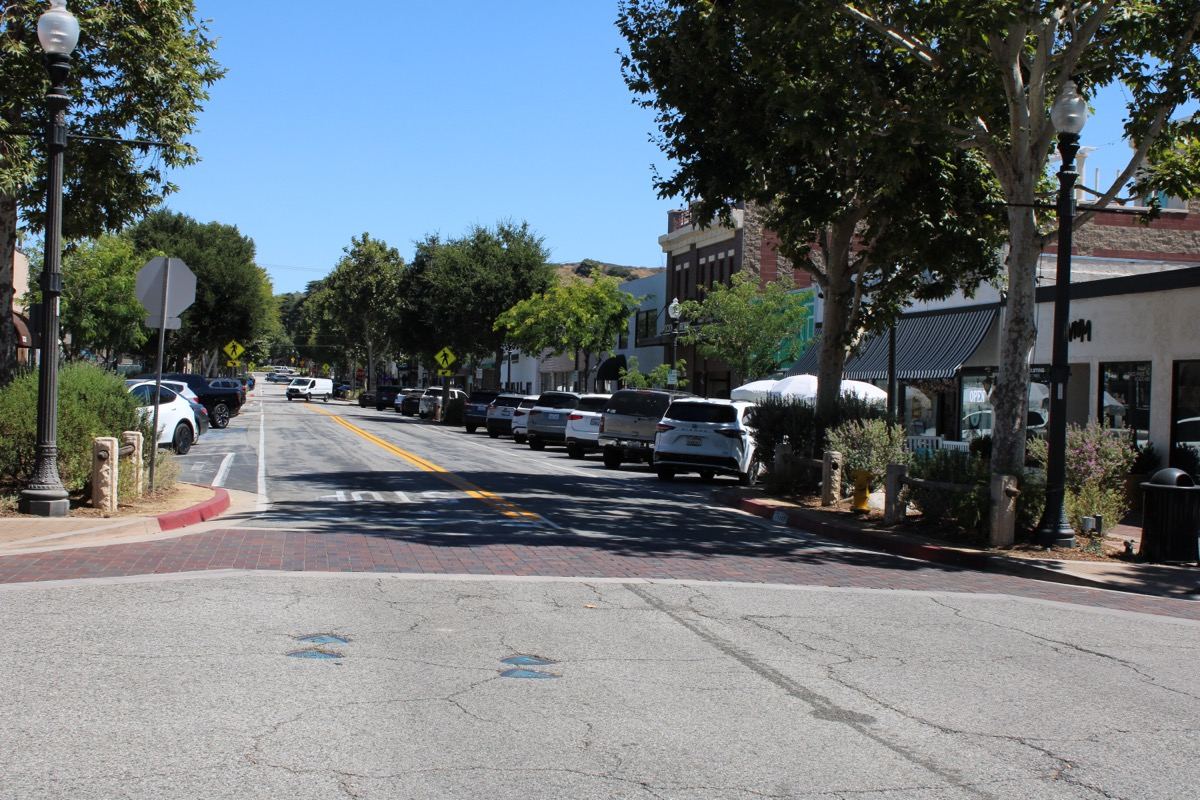 Real photo of Main Street in Old Town Newhall, Santa Clarita