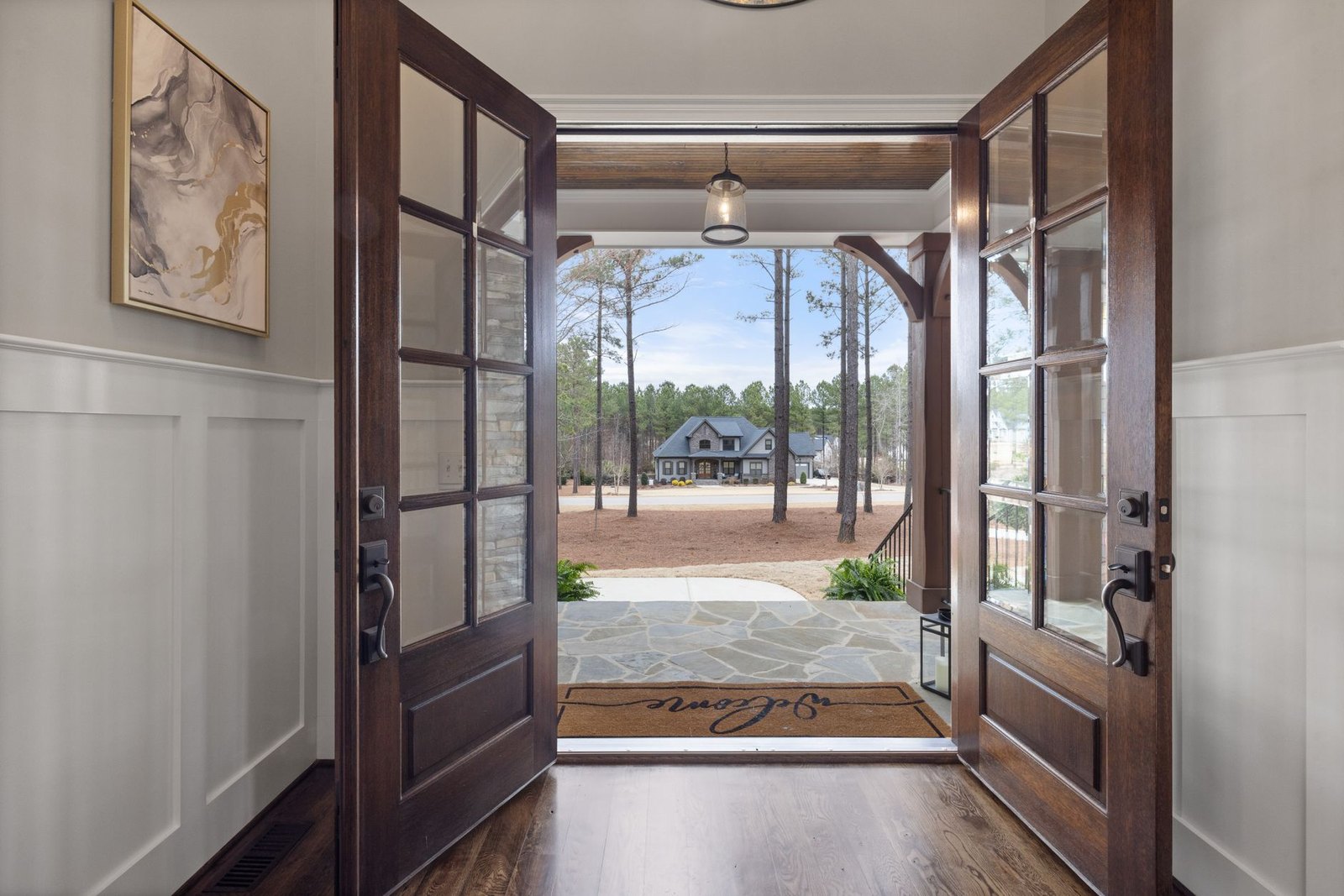 The door standing open