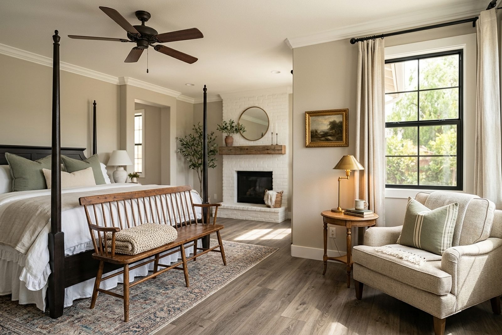 The sitting room off the bedroom